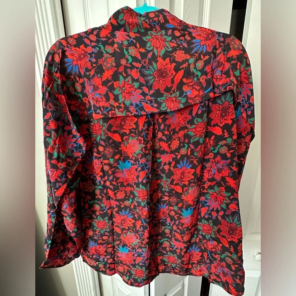 RARE RAG AND BONE NWT Emily Silk Floral Blouse—XS